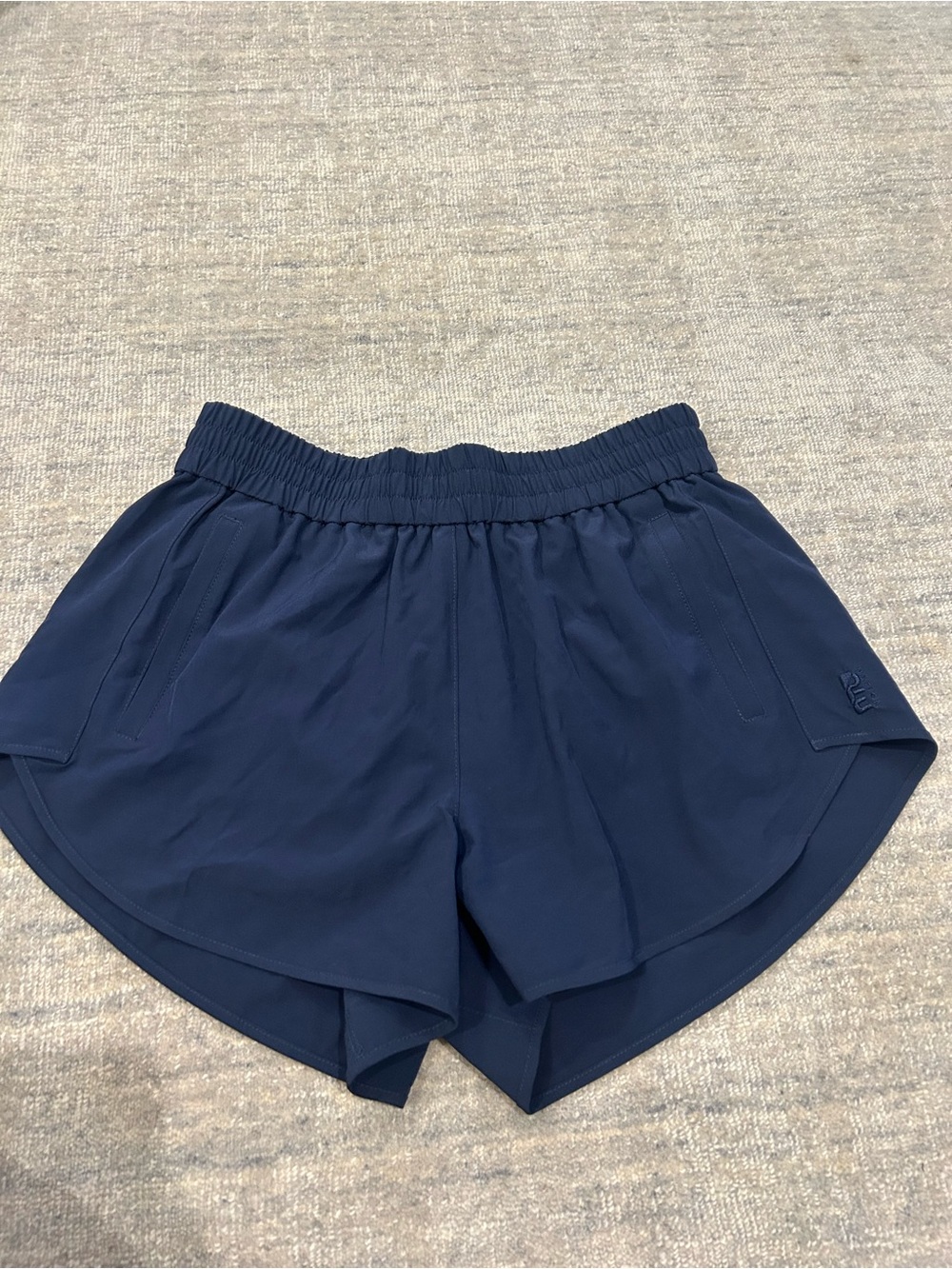PE NATION Women’s Navy Elastic Waist Pull-On Shorts